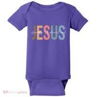 We All Need Jesus Romans 3:23 Christian Bible Verse Front & Back Baby Bodysuit thumb 0