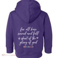 We All Need Jesus Romans 3:23 Christian Bible Verse Front & Back Toddler Hoodie thumb 1