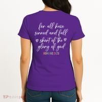 We All Need Jesus Romans 3:23 Christian Bible Verse Front & Back Women's T-Shirt thumb 1