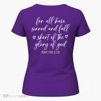 We All Need Jesus Romans 3:23 Christian Bible Verse Front & Back Women's T-Shirt thumb 5