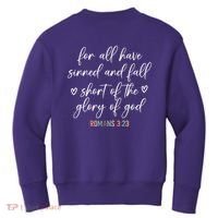 We All Need Jesus Romans 3:23 Christian Bible Verse Front & Back Kids Sweatshirt thumb 1