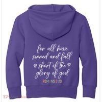 We All Need Jesus Romans 3:23 Christian Bible Verse Front & Back Kids Hoodie thumb 1