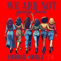 We Are Not Going Back Kamala Harris Waltz 24 Madam President Santa Hat thumb 1