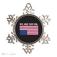 We Are Not Ok Upside Down American Flag Ornament thumb 0