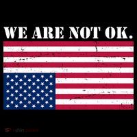 We Are Not Ok Upside Down American Flag Baby Bodysuit thumb 2