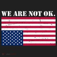 We Are Not Ok Upside Down American Flag Hat thumb 2
