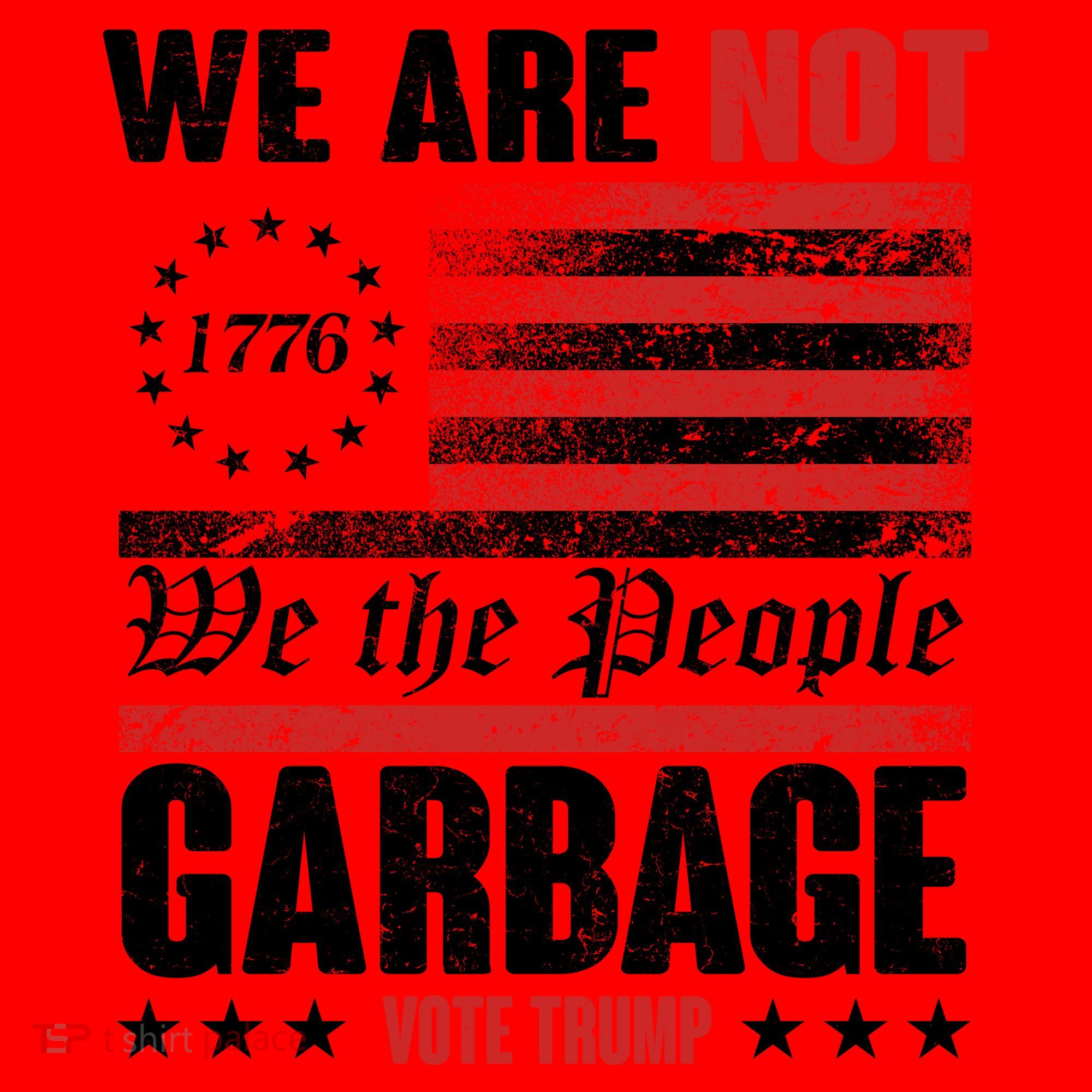 We Are Not Garbage Vote Trump Santa Hat