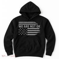 We Are Not Ok Usa Flag Upside Down Hoodie thumb 0