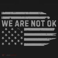 We Are Not Ok Usa Flag Upside Down Sweatshirt thumb 3