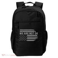 We Are Not Ok Usa Flag Upside Down Backpack thumb 0