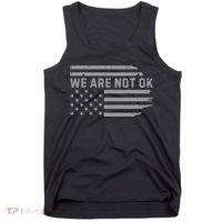 We Are Not Ok Usa Flag Upside Down Tank Top thumb 0
