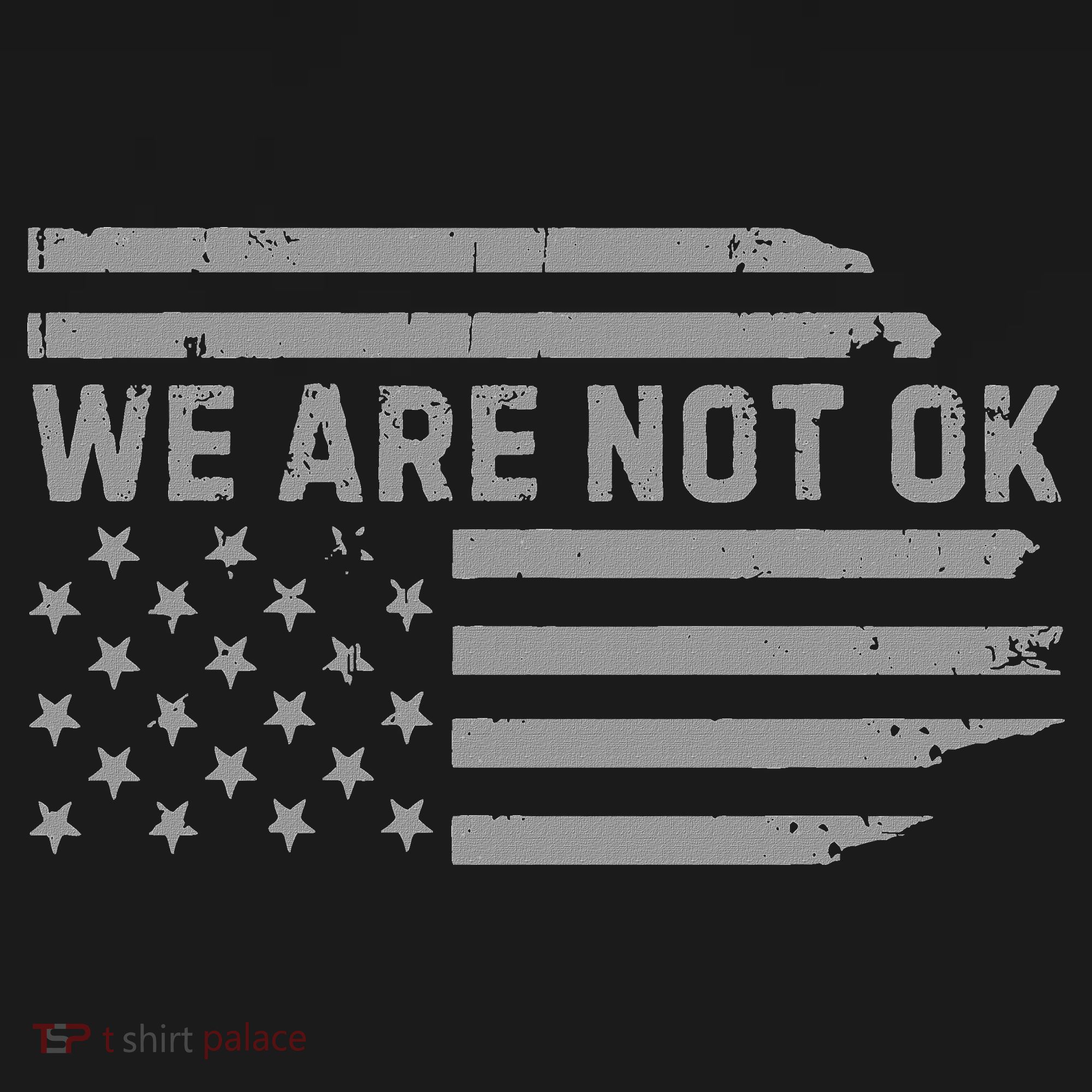 We Are Not Ok Usa Flag Upside Down Visor