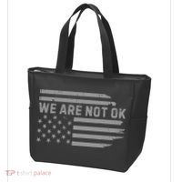 We Are Not Ok Usa Flag Upside Down Tote Bag thumb 3