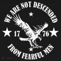 We Are Not Descended From Fearful Men Since 1776 Eagle Lovers Sweatshirt thumb 3