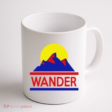 Wander The World Coffee Mug back