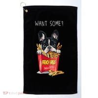 Want Some French Bulldog  Golf Towel thumb 0