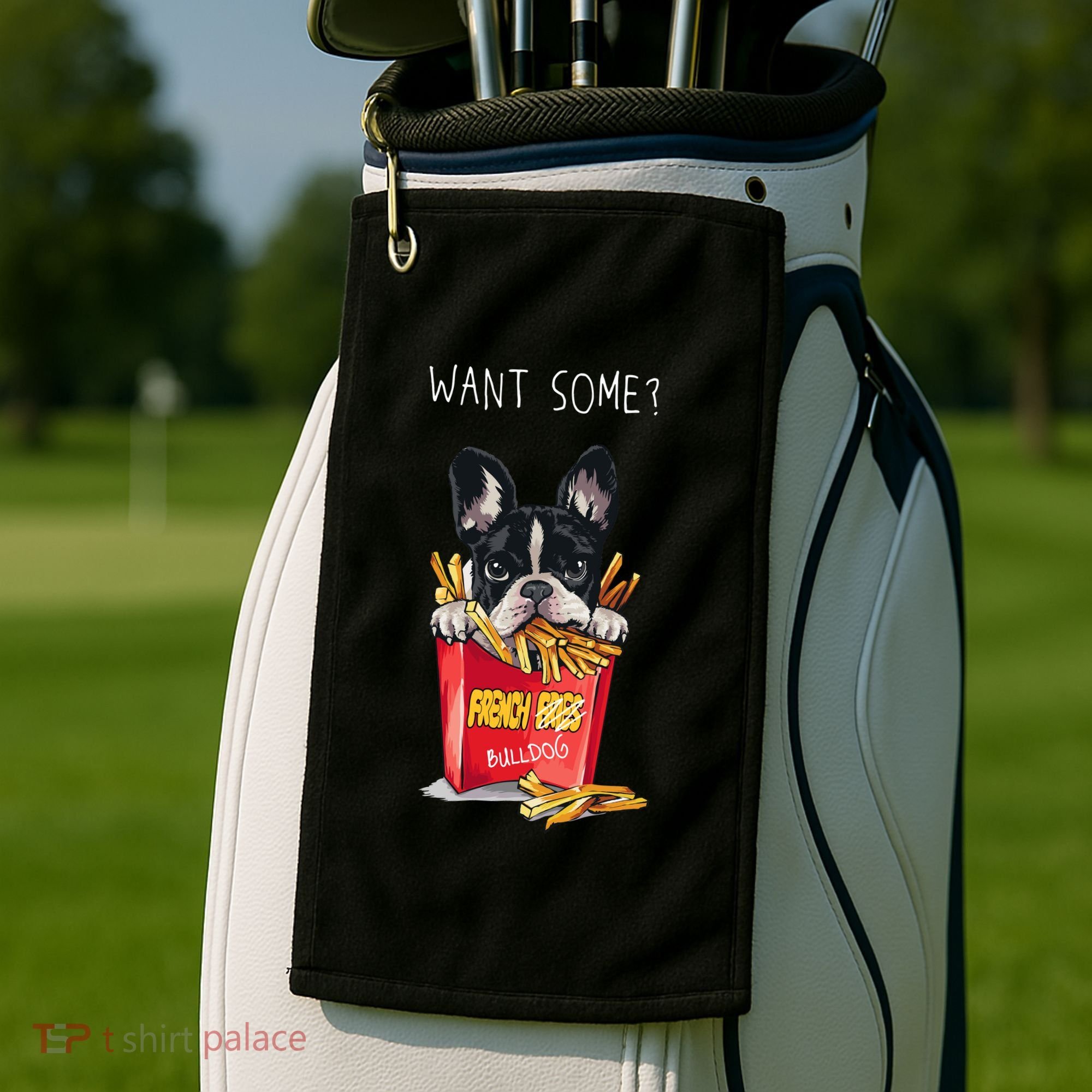 Want Some French Bulldog  Golf Towel