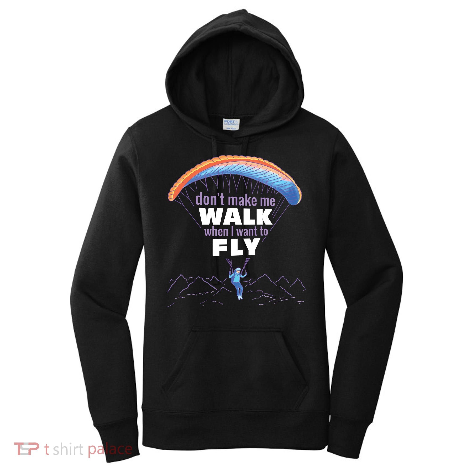 Want To Fly Paragliding Women's Hoodie