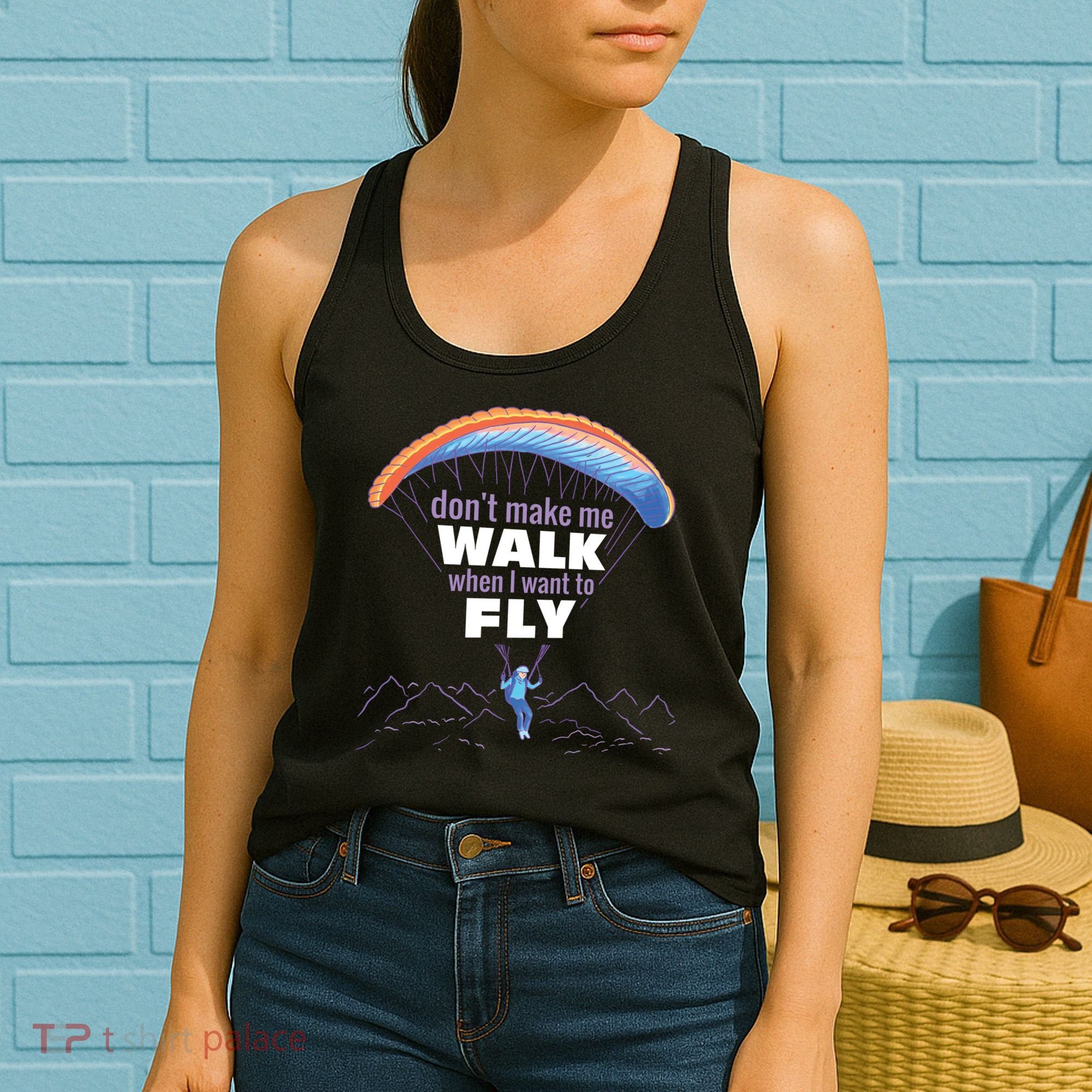 Want To Fly Paragliding Women's Tank Top