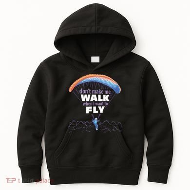 Want To Fly Paragliding Kids Hoodie