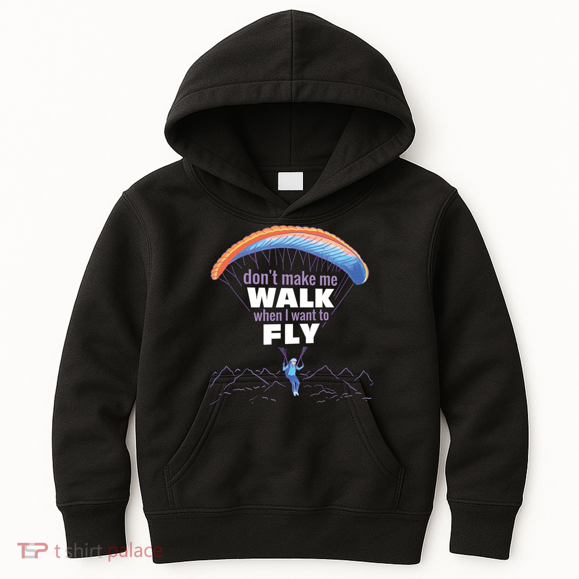 Want To Fly Paragliding Kids Hoodie
