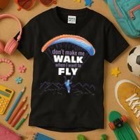 Want To Fly Paragliding Kids T-Shirt thumb 3