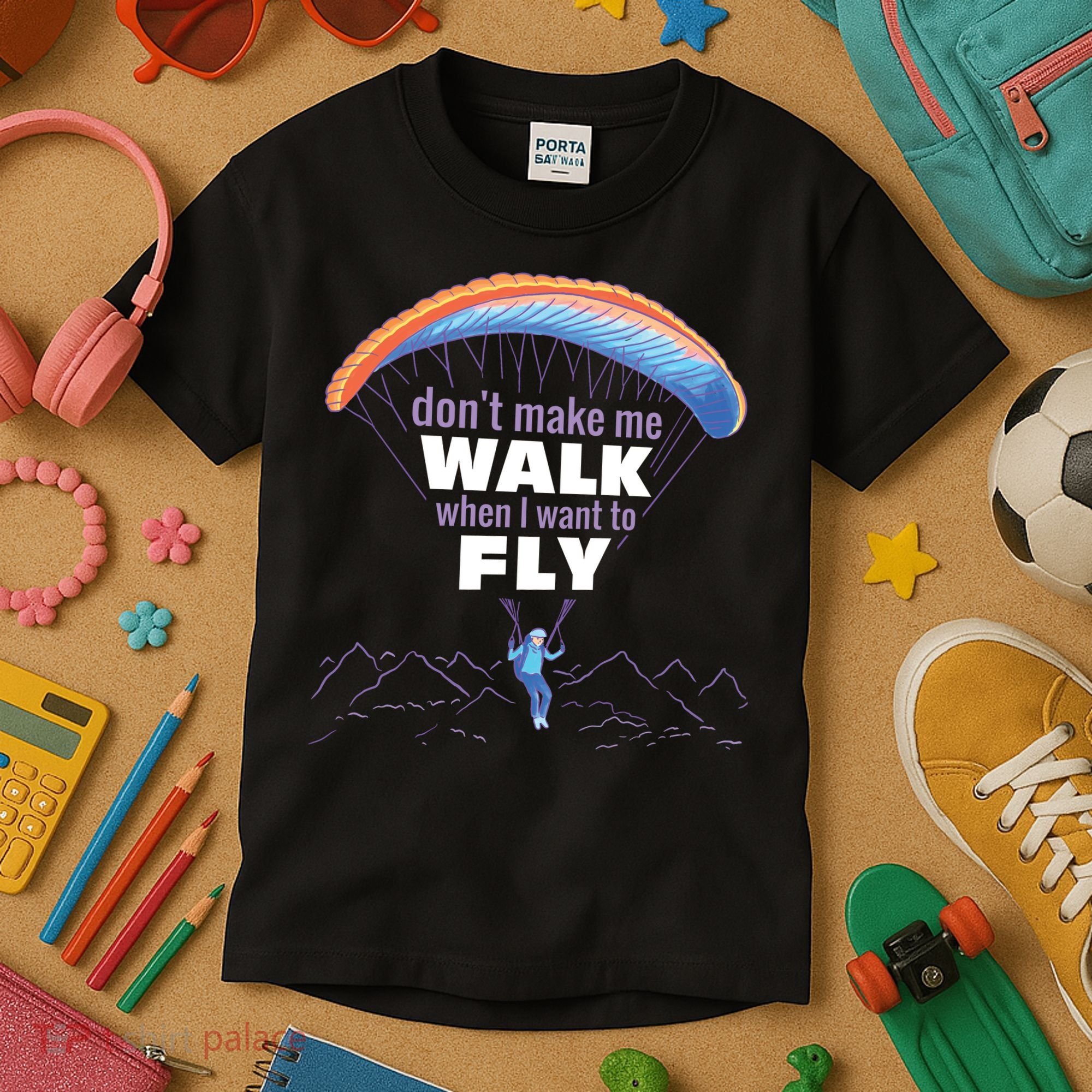 Want To Fly Paragliding Kids T-Shirt
