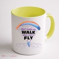 Want To Fly Paragliding Coffee Mug thumb 1