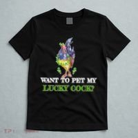 Want To Pet My Lucky Cock St Patrick's Day T-Shirt thumb 5
