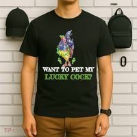 Want To Pet My Lucky Cock St Patrick's Day T-Shirt thumb 6