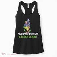 Want To Pet My Lucky Cock St Patrick's Day Women's Tank Top thumb 0