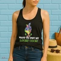 Want To Pet My Lucky Cock St Patrick's Day Women's Tank Top thumb 2