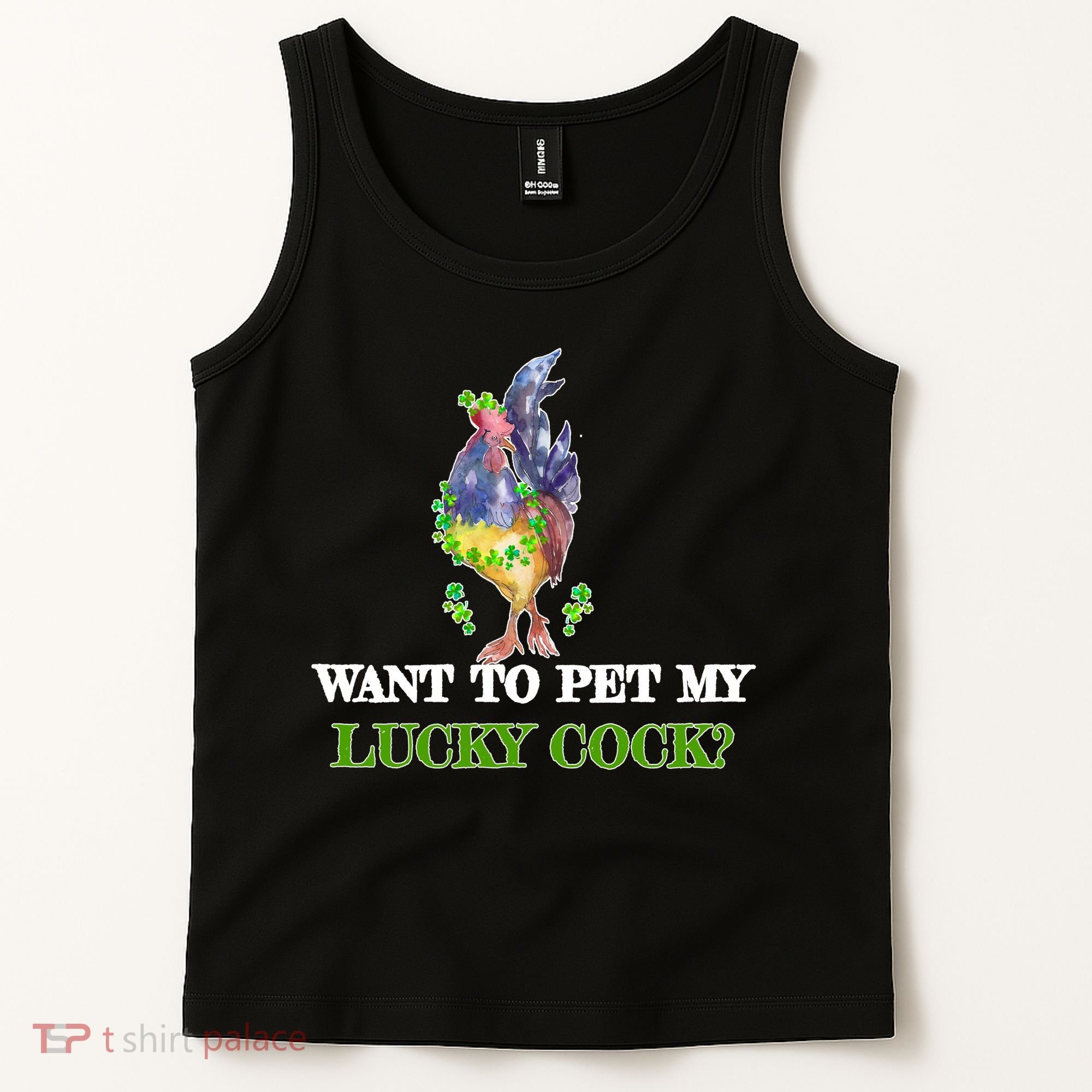 Want To Pet My Lucky Cock St Patrick's Day Tank Top