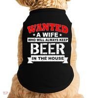Wanted A Wife Who Will Always Keep Beer Doggie Tank thumb 0