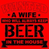 Wanted A Wife Who Will Always Keep Beer Santa Hat thumb 1