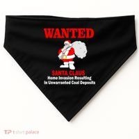 Wanted Santa Claus Home Invasion USA-Made Doggie Bandana thumb 0