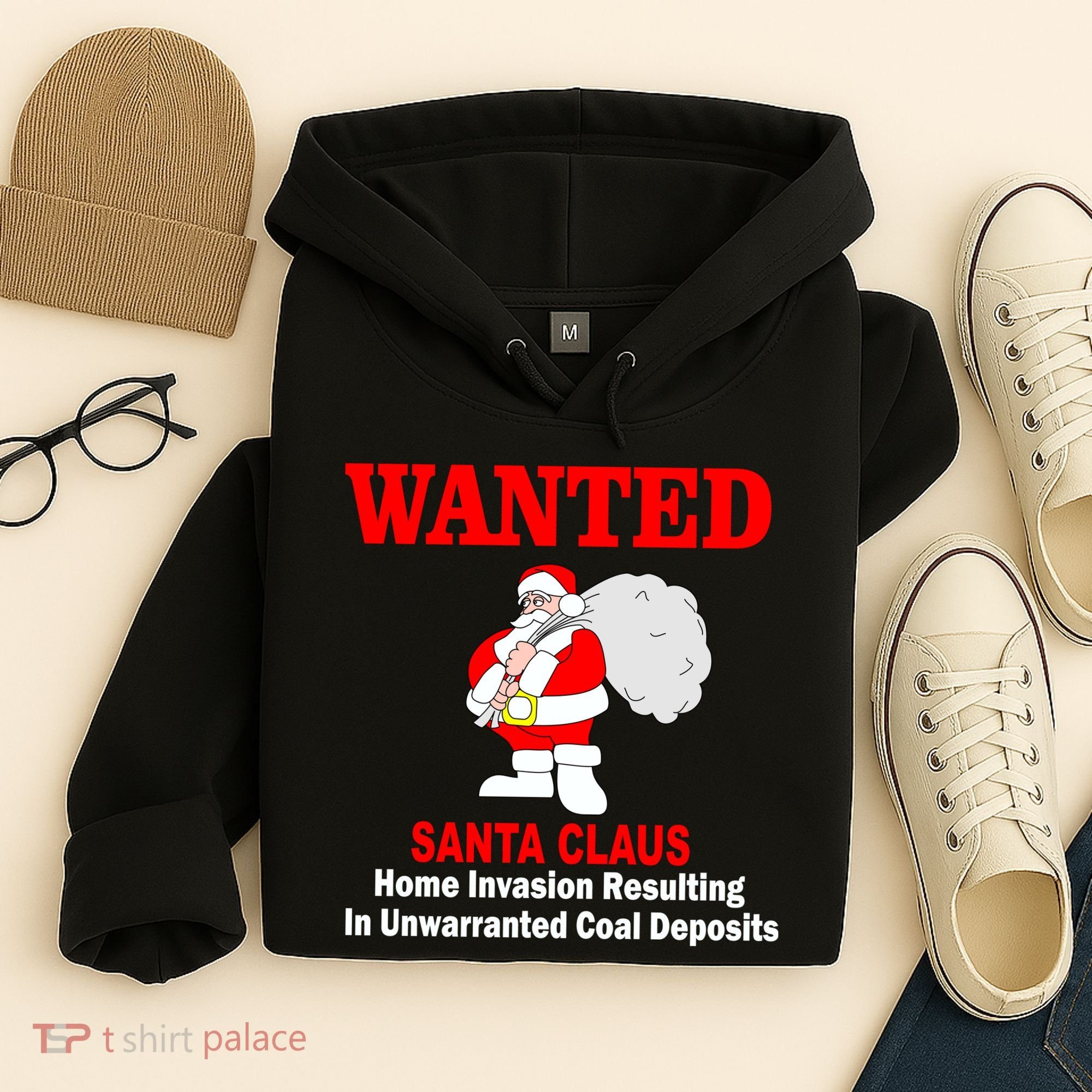 Wanted Santa Claus Home Invasion Hoodie
