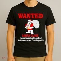 Wanted Santa Claus Home Invasion T-Shirt thumb 3