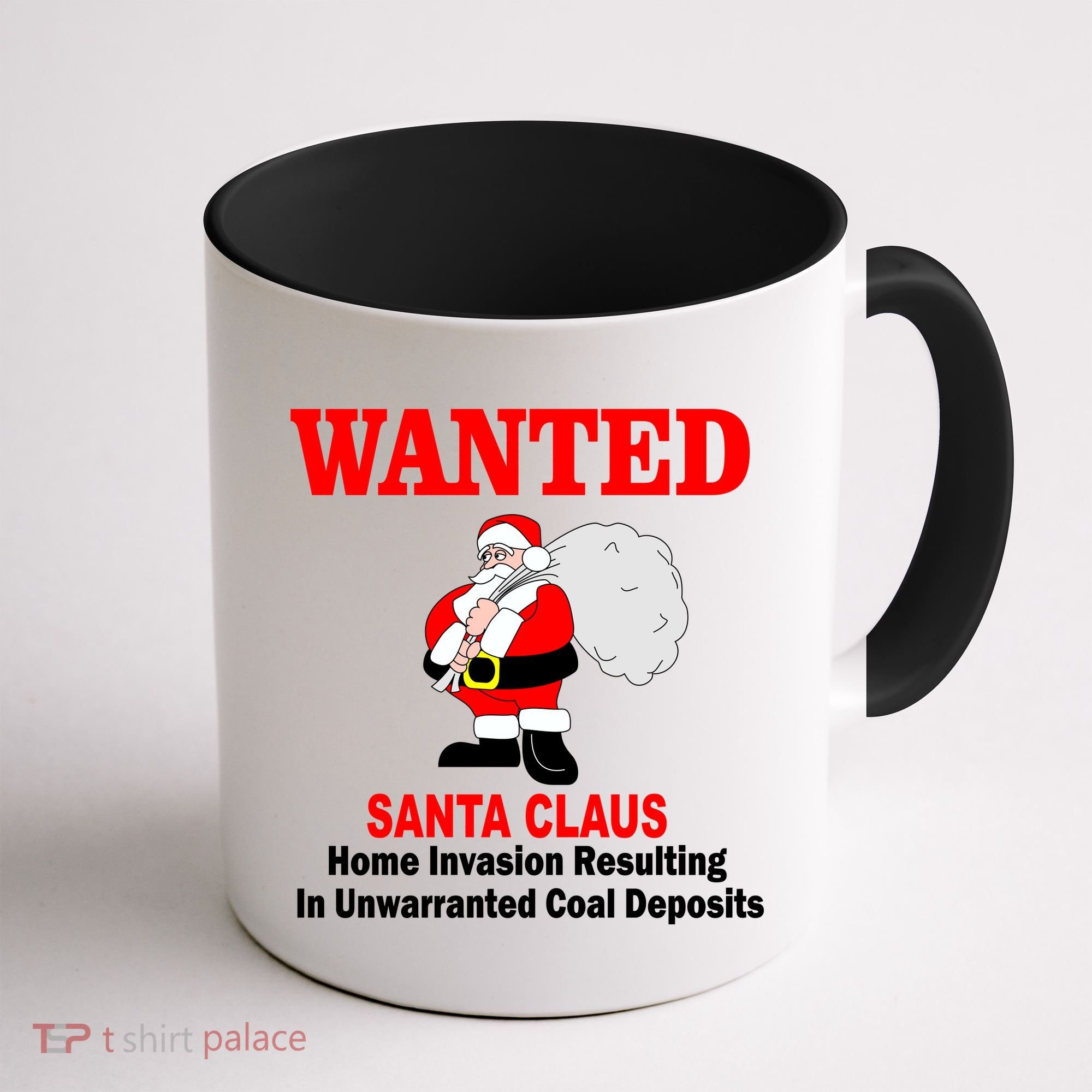 Wanted Santa Claus Home Invasion Coffee Mug