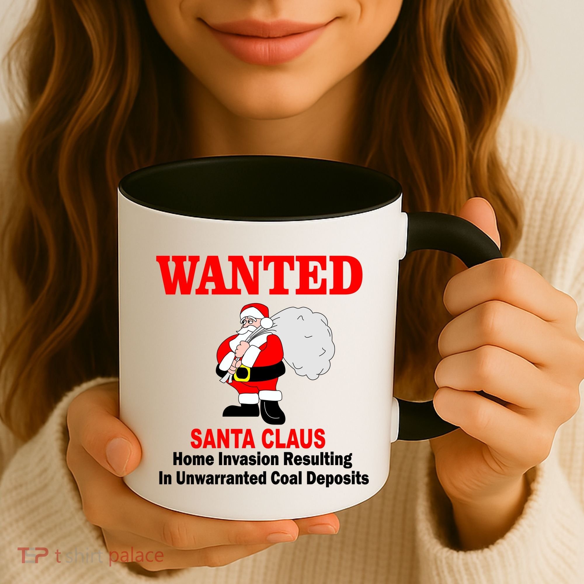 Wanted Santa Claus Home Invasion Coffee Mug