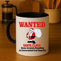 Wanted Santa Claus Home Invasion Coffee Mug thumb 4