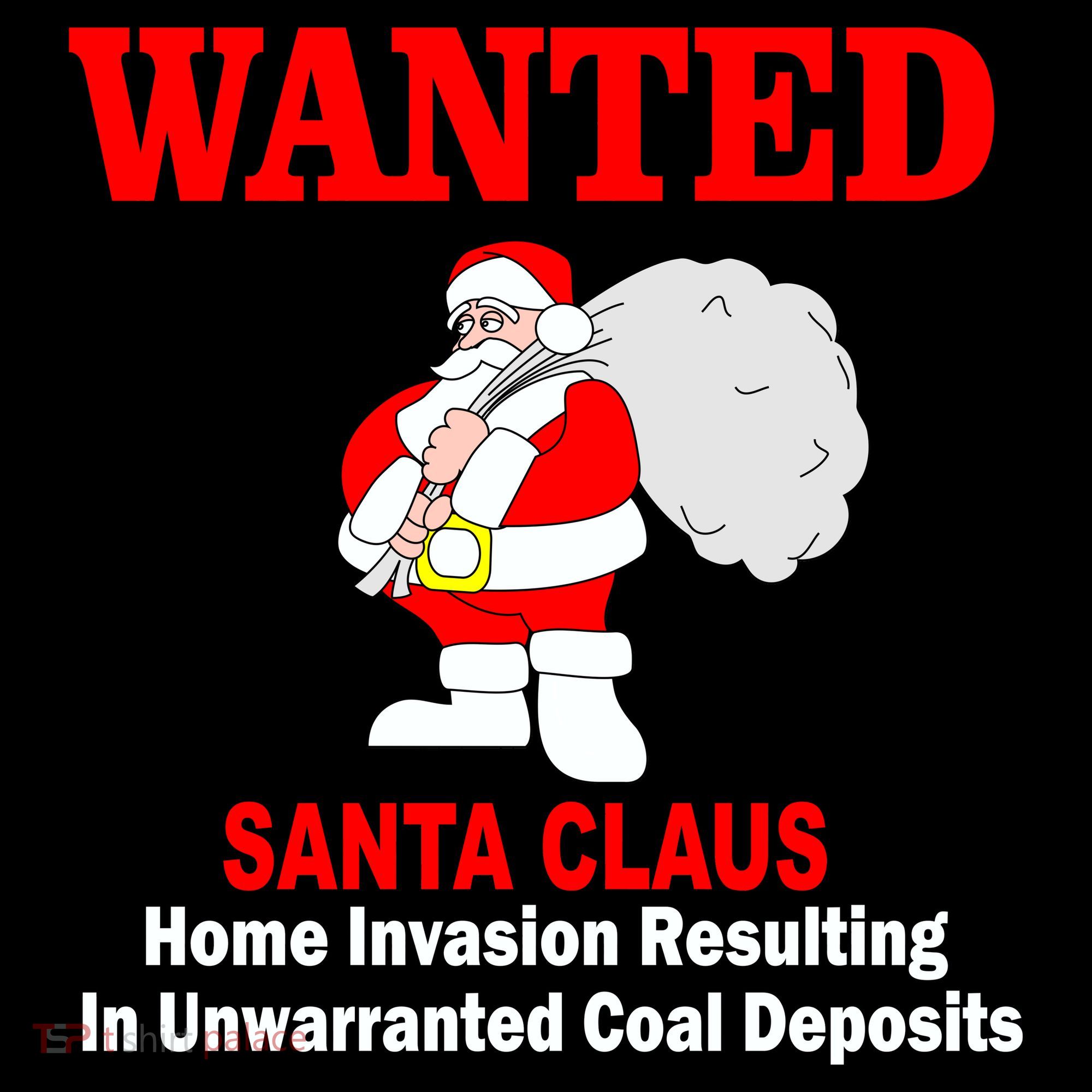 Wanted Santa Claus Home Invasion Ornament