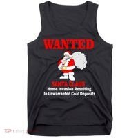 Wanted Santa Claus Home Invasion Tank Top thumb 0