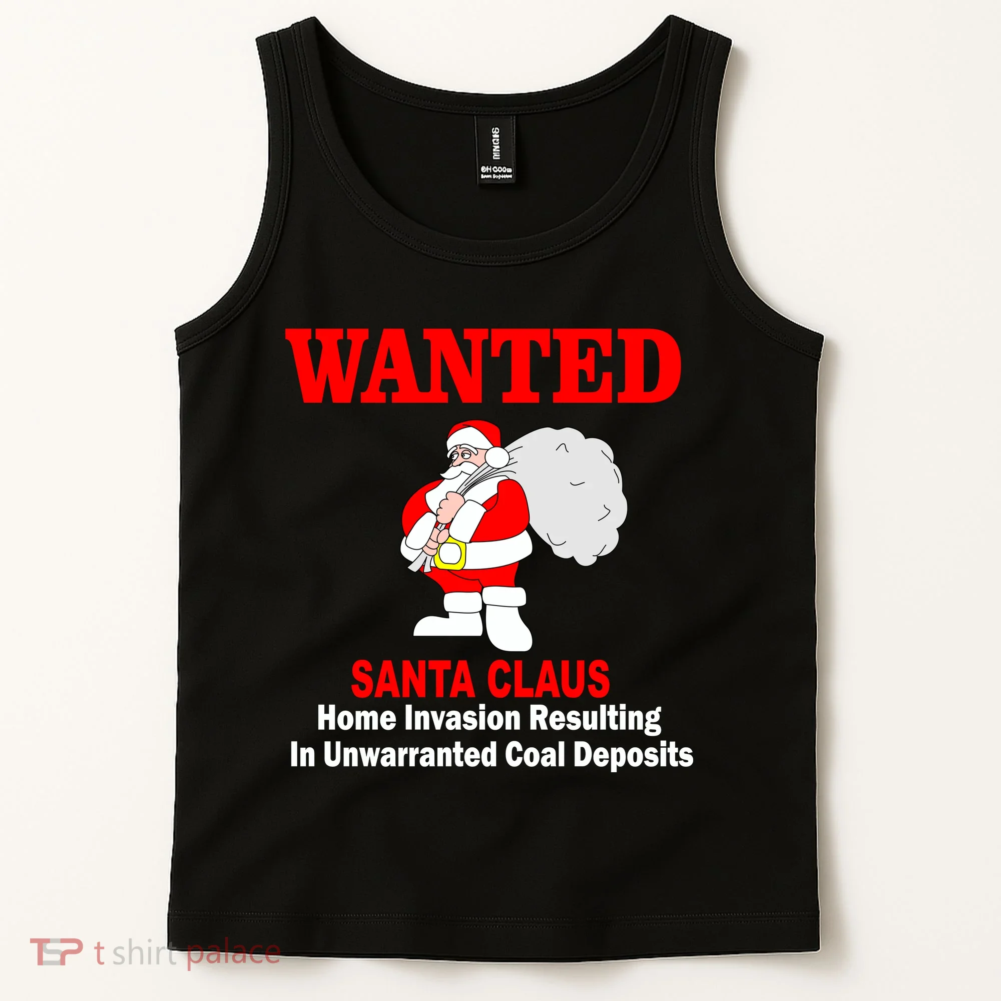 Wanted Santa Claus Home Invasion Tank Top