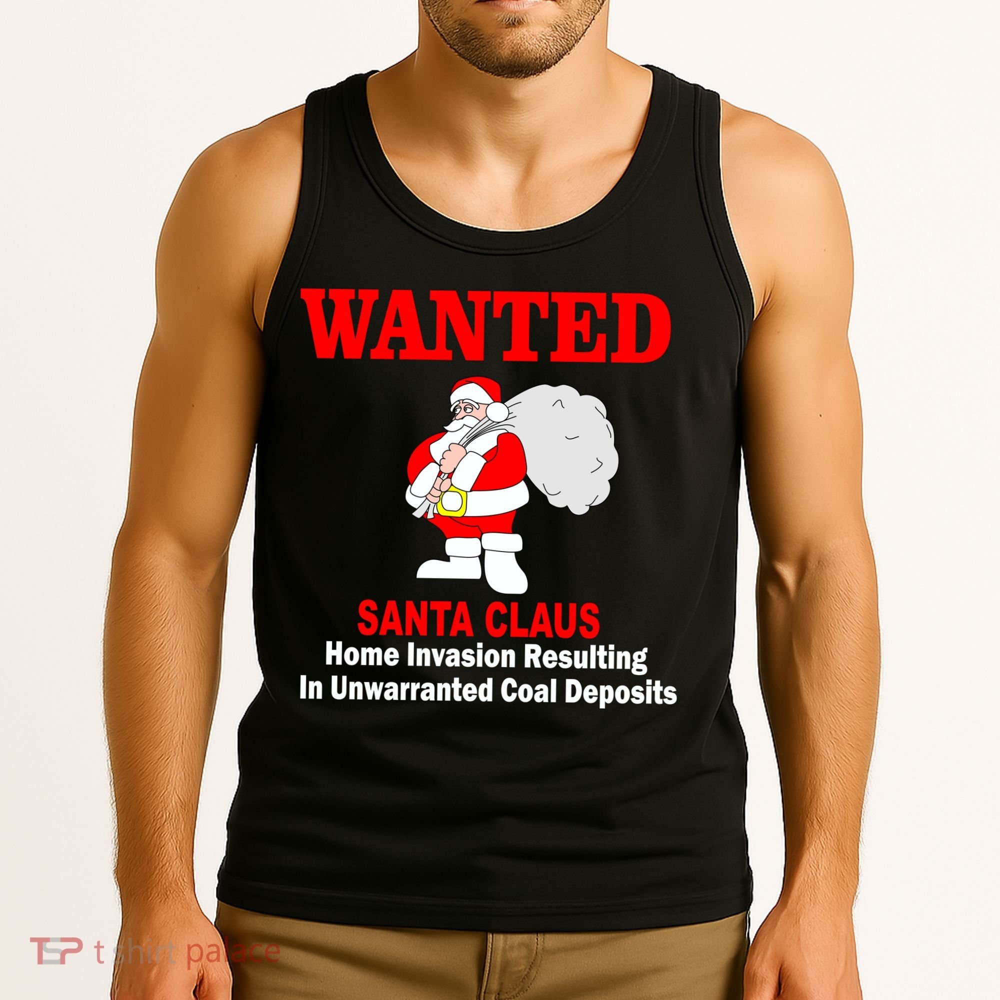 Wanted Santa Claus Home Invasion Tank Top