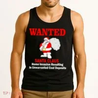 Wanted Santa Claus Home Invasion Tank Top thumb 3