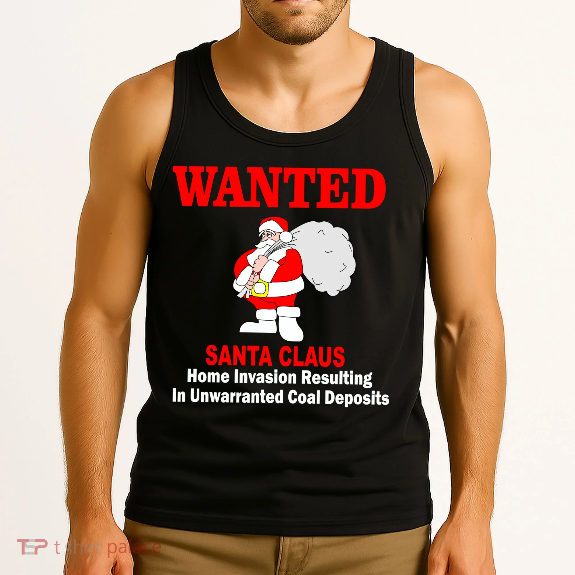 Wanted Santa Claus Home Invasion Tank Top