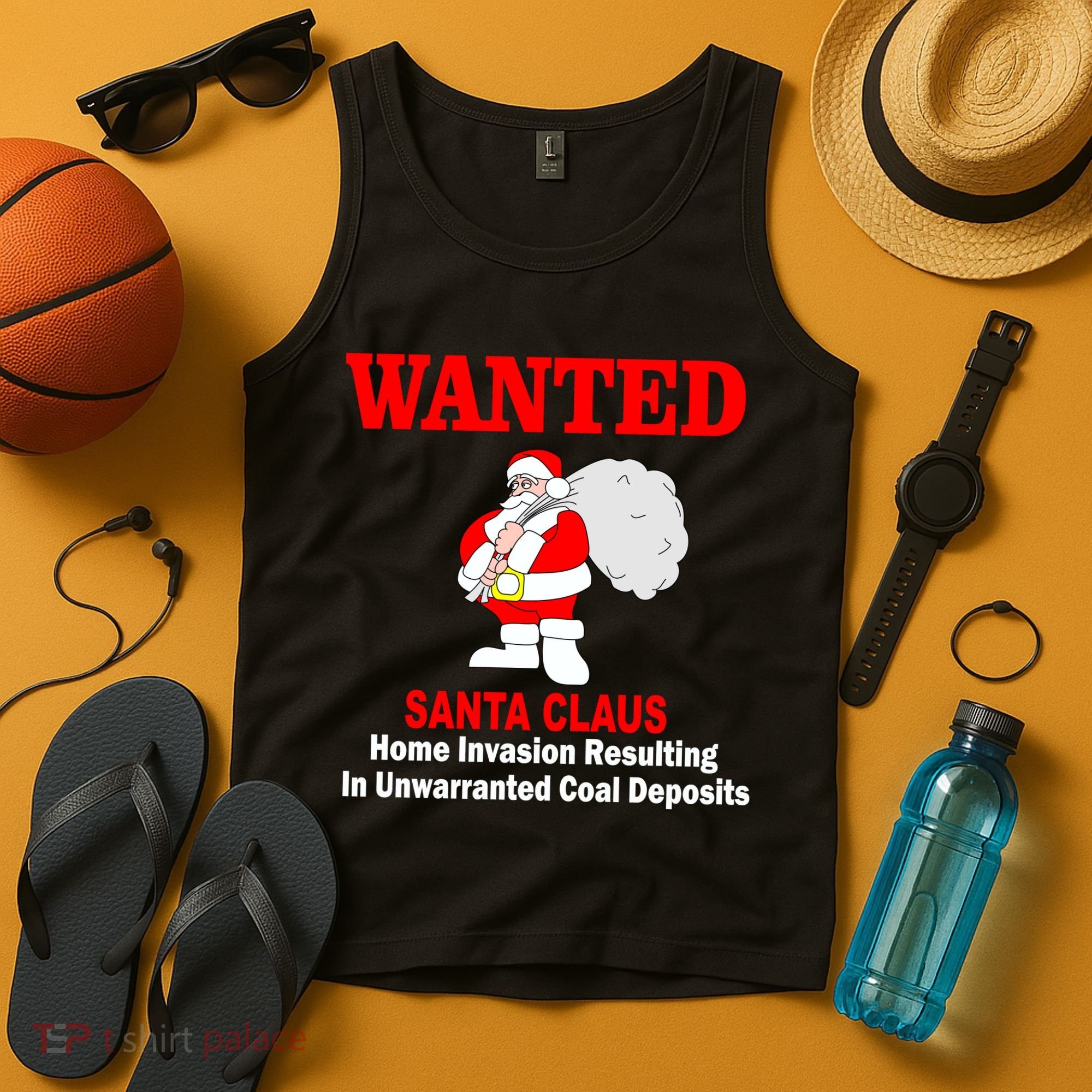 Wanted Santa Claus Home Invasion Tank Top