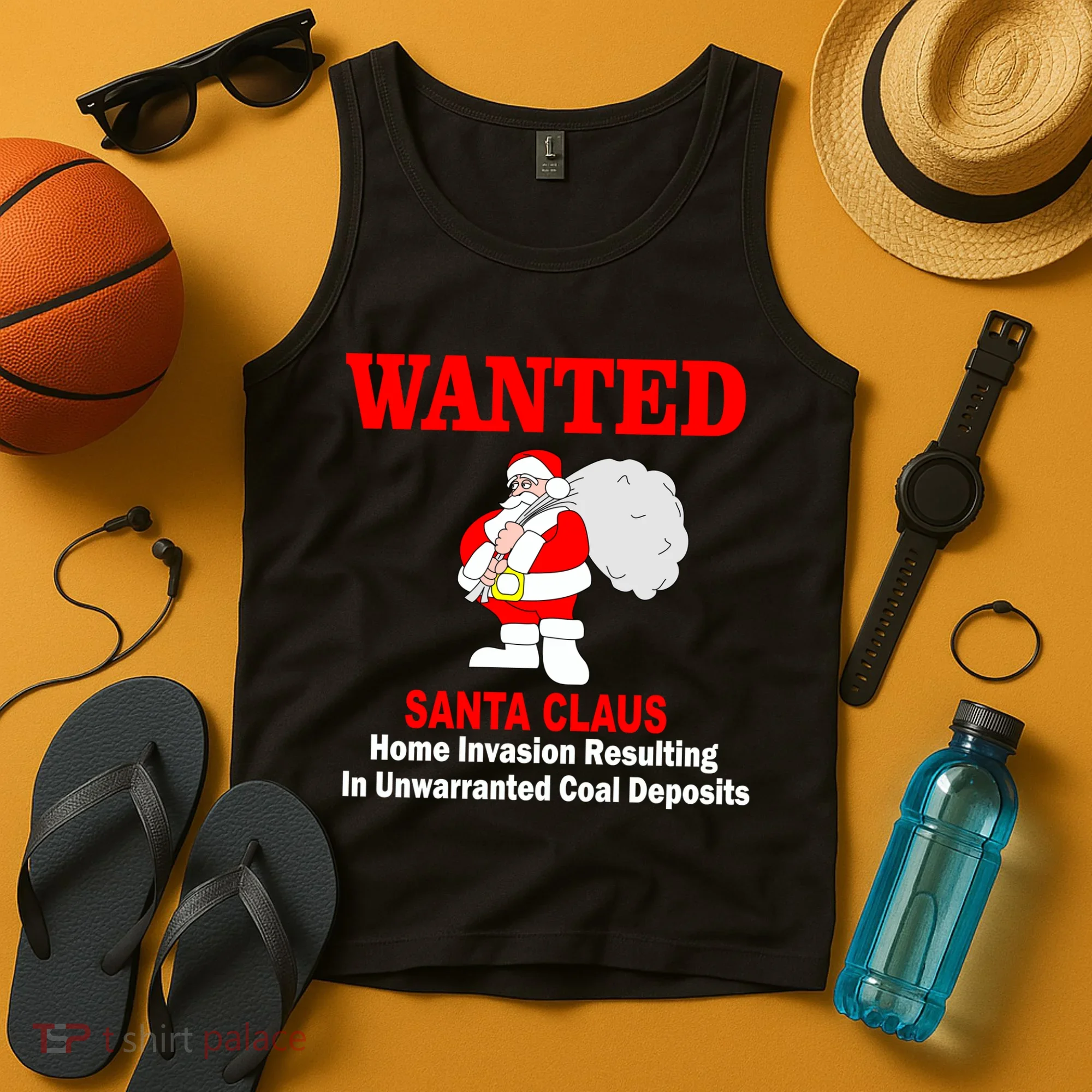 Wanted Santa Claus Home Invasion Tank Top