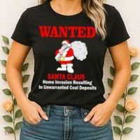 Wanted Santa Claus Home Invasion Women's T-Shirt thumb 2